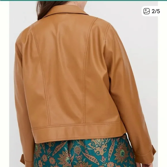 Anthropologie Faux Leather Jacket - Picture 9 of 12